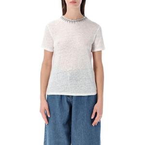 26SS Zimmermann Zimmermann Embellished linen tee 7913TS26RIVO TP572807436