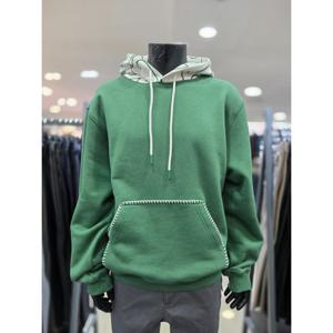 [레노마 옴므]S/S  그린 프린트 면 루즈핏 후드 티 PAMTT02_BP_B