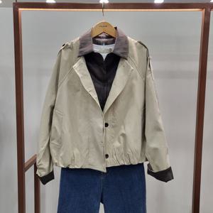 [무자크]레더레이어드배색점퍼MQ2WBY003_GN