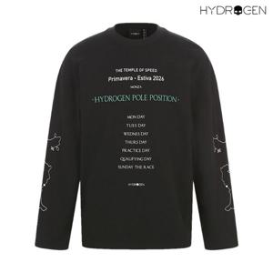 [하이드로겐] 이태리 유니 패스터 워싱 롱슬리브 H31F1TL209_BK