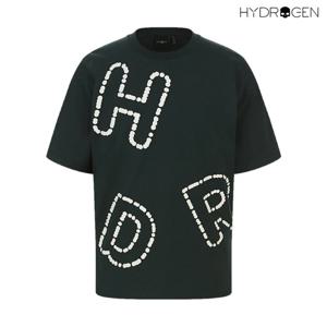 [하이드로겐] 유니 빅 타이포 반팔 티셔츠 H31F2TR123_GN