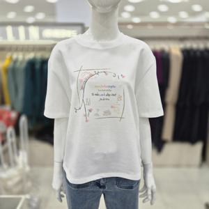 [프렐린]콜라보 프린트 크롭 티셔츠 RTP25495M_SC_SC