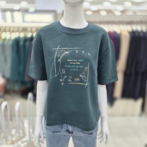 [프렐린]콜라보 프린트 크롭 티셔츠 RTP25494M_SC_SC