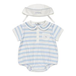 블루독베이비 10 26SS신상(BL)큐트마린퍼프 바디수트(백일돌아기옷) (46313604100)