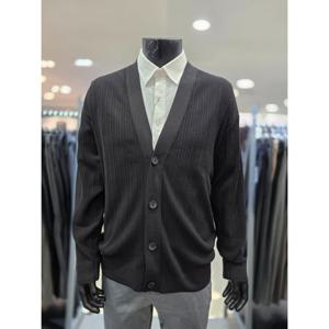 [레노마 옴므]S/S  간절기 블랙 골지 브이넥 가디건 PEMKT10 _BP