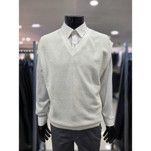 [레노마 옴므]S/S  화이트 면혼방 오버핏 니트 조끼  PAMKT07_BP