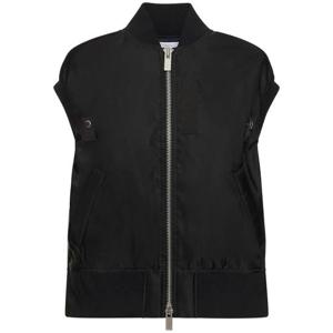 사카이 나일론 집업 슬리브리스 재킷 77I-XYE031