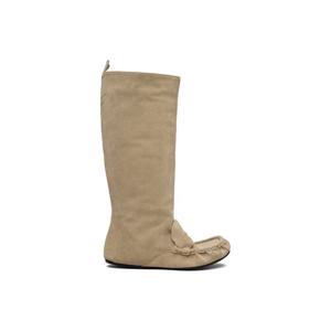 아크네 롱부츠 베이지 슬라우치 새들 롱 부츠 261129F115003