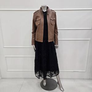 [미니멈]M1AKLJ2800BR천연 양가죽 라이더 자켓_JK