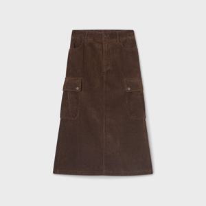 [후아유] Corduroy Cargo Long Skirt WHWHF4954F