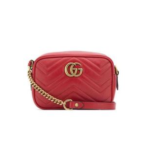 25FW 구찌 Borsa a tracolla GG Marmont 미니 in pelle rossa 448065DTD1T6433 TP573224288