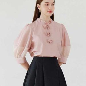 [미니멈]MZBAWB3110LP 시스루 플라워  블라우스_JK