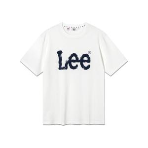 LEE 스프레이 로고 반팔 티셔츠 B1 LE2602ST04 WH NA BR