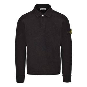 스톤아일랜드 바니제 브러시드 헤비 코튼 저지 폴로 셔츠 블랙 6100054 S0238 V0029
