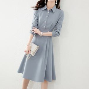 [에이시크] 세레나 핀턱 진주버튼 셔츠 원피스 C26AOP244