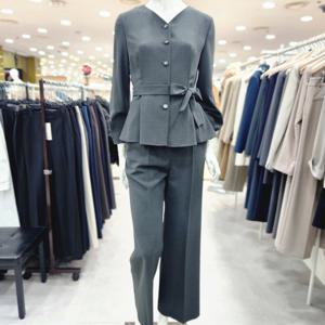 [KL]메티 벨티드 블라우스 KMWBLQD430_DG_DG