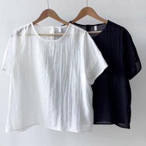 [강물처럼]빅사이즈반팔블라우스 U891L507 라스트왕퍼프블라우스