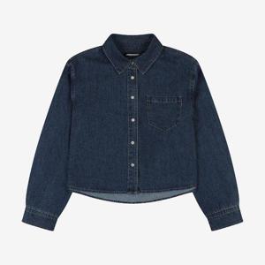 잠뱅이 동백01 여성 난스판 오버핏 크롭 데님셔츠 AQ5DDH955