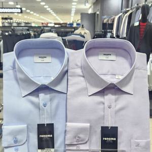 [레노마셔츠]폴리코튼 유색도비 일반핏 RQSSG1404_DG