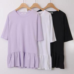 [강물처럼]빅사이즈반팔티 U341L507 밅크라운드넥셔링티셔츠 LY