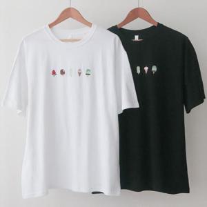 [강물처럼]빅사이즈반팔티 U833L507 초코바아이스티셔츠 GO (385