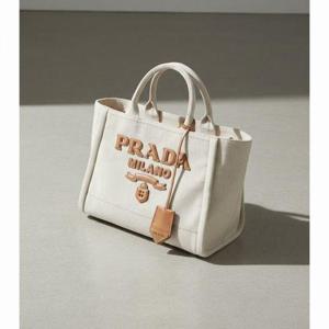 프라다 미디엄 리넨 가죽 토트백 1BG474 OHO 2DLI F0018