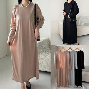 [강물처럼]위쉬몰 BA 심플라운드스판통원피스(V185H509) 빅사이