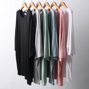 [강물처럼]빅사이즈솔리드티 I550L507 컬러실키반팔티셔츠 RA (3