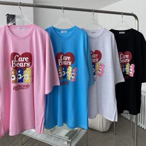 [강물처럼]빅사이즈곰돌이티 U887L507 러블리케어베어티셔츠 GB