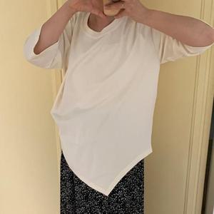 [강물처럼]아이우먼 허리라인예쁜셔링티셔츠 MOV204M509 빅사이