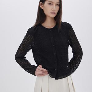 [주크] 시스루 레이스 오픈 블라우스 Z261MSC004