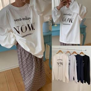 [강물처럼]위쉬몰 MO 나우영문롱슬리브티셔츠(V201H509) 빅사이