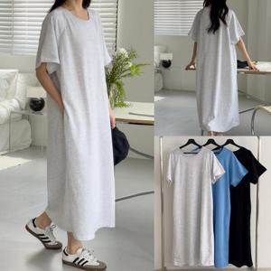 [강물처럼]위쉬몰 RD 감성나그랑반팔원피스(U859H507) 빅사이즈