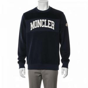 몽클레어 남성 로고 패치 유니버시티 긴팔 티셔츠 네이비 8G00024 899VV 777