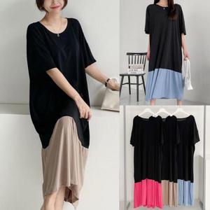 [강물처럼]위쉬몰 GL 시티배색박스롱원피스(U371H507) 빅사이즈