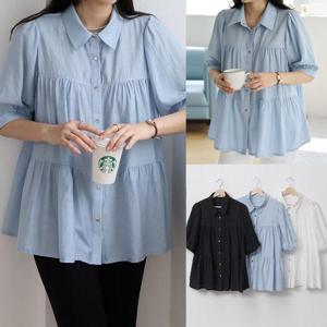 [강물처럼]위쉬몰 SM 로얄플리츠벌룬블라우스(U402H507) 빅사이