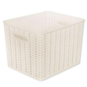 [생활] 헤링본 바스켓6호 오픈형 _24L_화이트