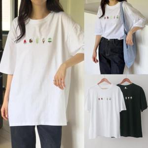 [강물처럼]위쉬몰 GO 수박바자수오버티셔츠(U833H507) 빅사이즈