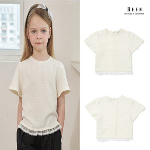 [빈]BA22BL02IV아이보리 반소매 요루 블라우스