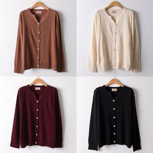 [강물처럼]위쉬몰 RM 진주금장와이넥가디건(F139H509) 빅사이즈