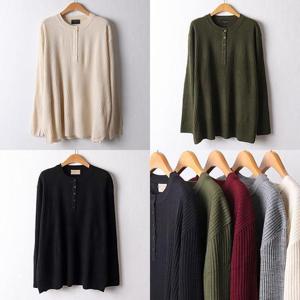 [강물처럼]위쉬몰 RM 골지버튼라운드티셔츠(F426H509) 빅사이즈