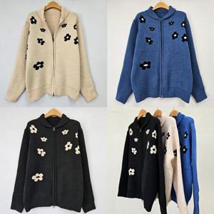 [강물처럼]위쉬몰 EB 플라워나염집업가디건(T610H509) 빅사이즈