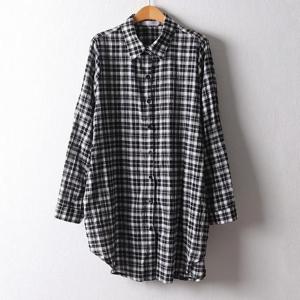 [강물처럼]아이우먼 루즈핏베이직롱남방 IRF112M509 빅사이즈 (4