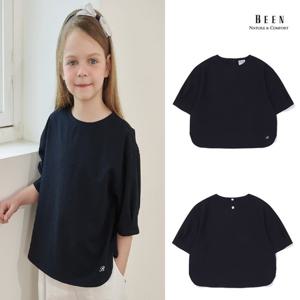 [빈]BA22BL04DN네이비 시어서커 와이드 블라우스