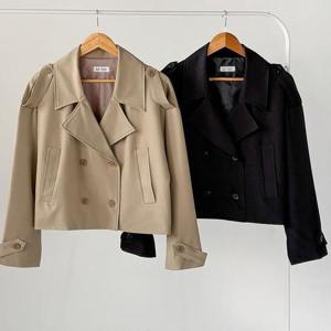 [강물처럼]빅사이즈아우터 V235L509 포멀한더블버튼크롭자켓 RA