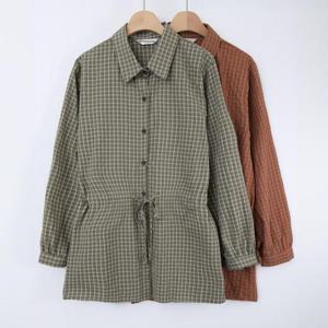 [강물처럼]빅사이즈블라우스 S550L509 메이면체크리본블라우스 W