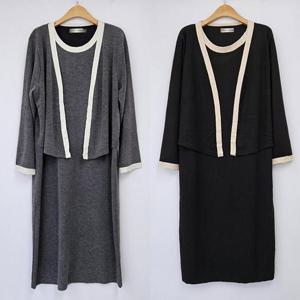 [강물처럼]위쉬몰 NB 안나배색가디건롱원피스(S869H509) 빅사이