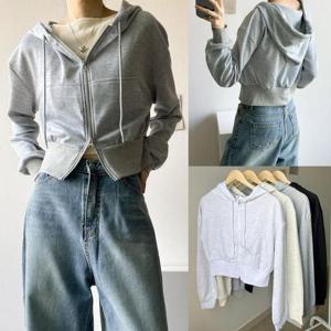 [강물처럼]위쉬몰 NO 투웨이지퍼크롭후드집업(V273H509) 빅사이