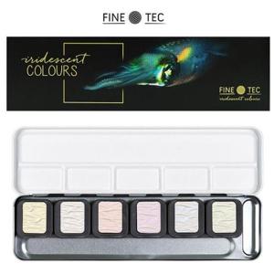 [생활] 파인텍 수채물감 이리디센트 6색 F5600 팔레트 포함