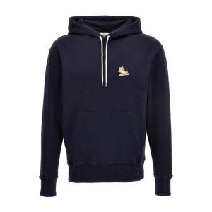 메종키츠네 칠렉스 폭스 패치 후드티 네이비 IU00355KM0001 P480